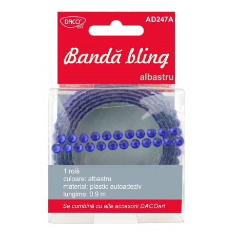 Accesorii craft - ad247a banda bling albastru daco