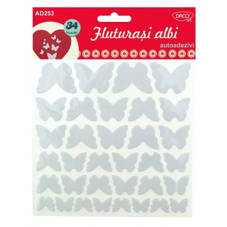 Accesorii craft - ad253 fluturasi albi daco