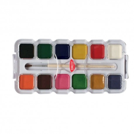Acuarele 12 culori semi-uscate perinita daco ar127