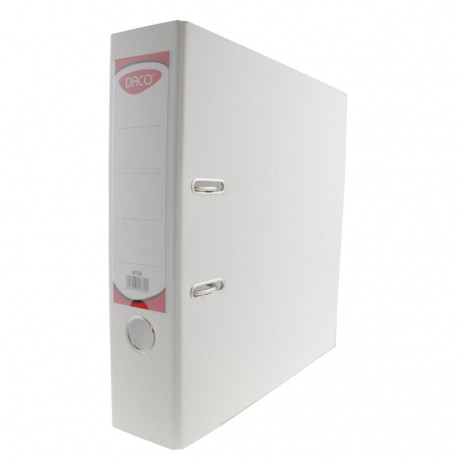 Biblioraft plastifiat 75 mm daco alb