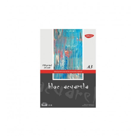 Bloc a3 acuarela 190gr  24 file daco bd319
