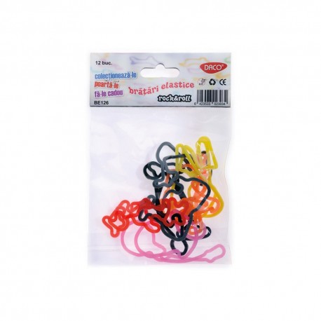 Bratari elastice 12buc/set be126 rock