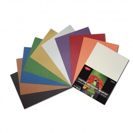 Carton metalizat A4 120g/mp 50coli Daco-cn121 10 culori 120g/mp imagine noua