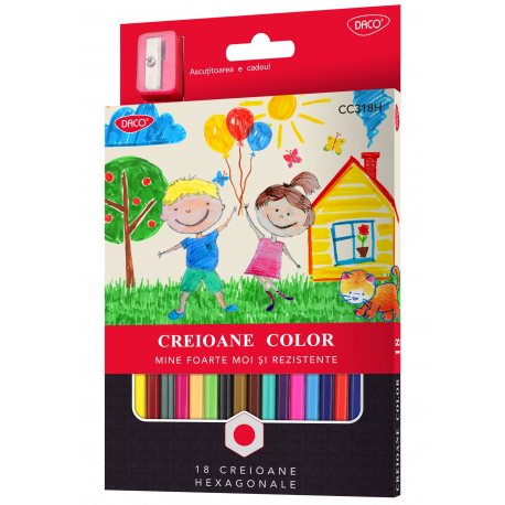 Creion color 18 culori daco cc318 DACO