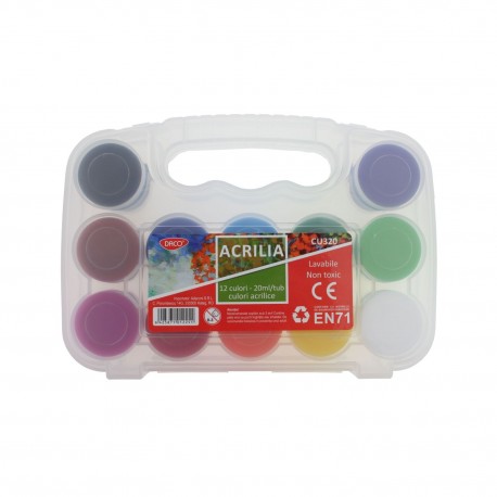 Culori acril 12c 20ml acrilia daco cu320
