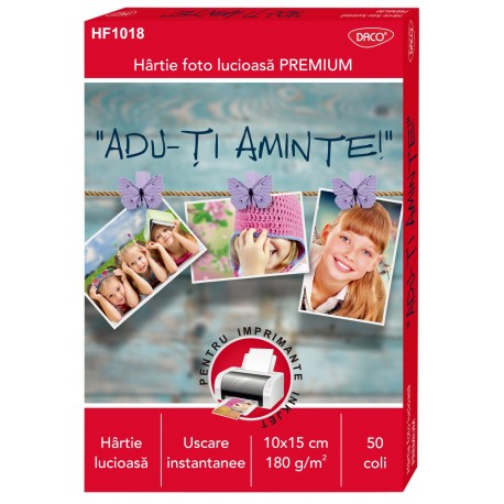 Hartie foto 10x15 cm 180g 50 coli daco hf1018