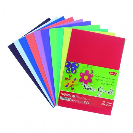 Hartie gumata 20x30 cm 10coli 10 culori daco hg401