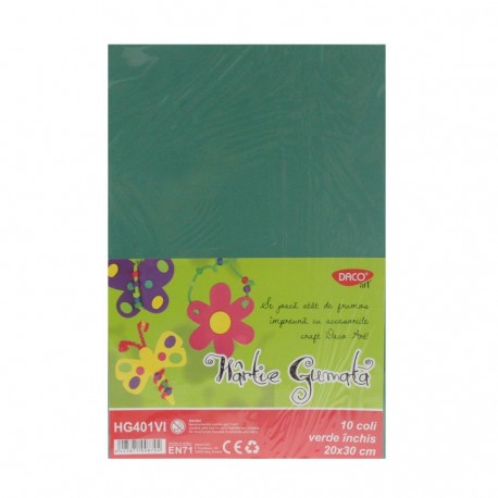 Hartie gumata 20x30 cm 10coli albastru daco hg401vi 