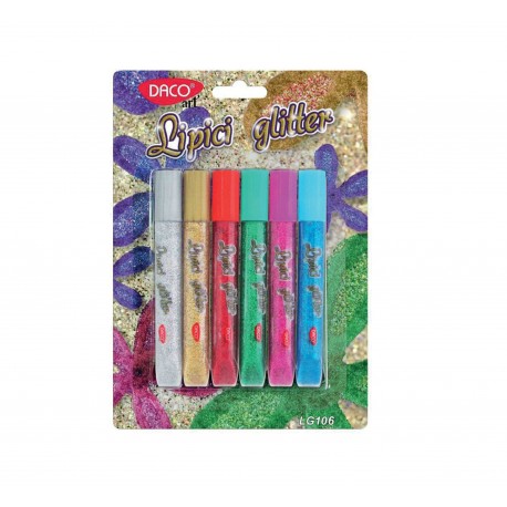 Lipici glitter set 6 daco lg106