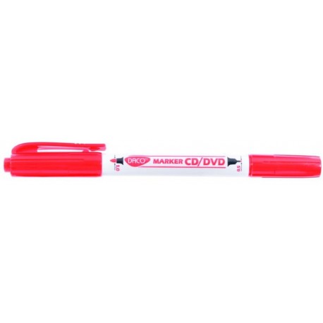 Marker cd/dvd doua capete daco rosu mk301