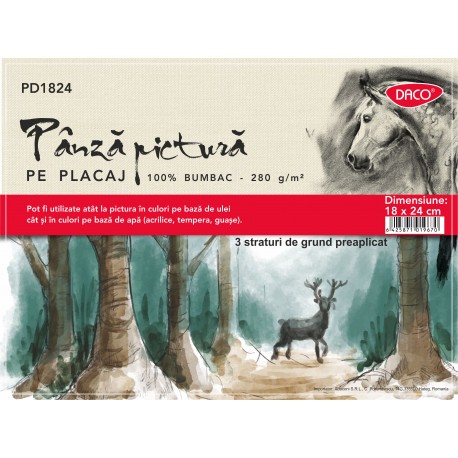 Panza pictura pe carton 18x24cm daco pd1824