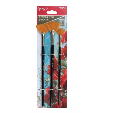 Pensule set 3 tip evantai daco pn243