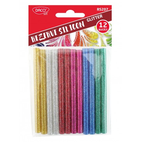 Rezerva silicon 7mm set 12 glitter rs207 daco