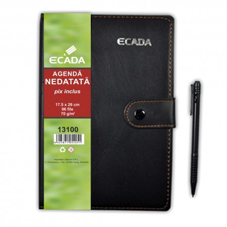 Agenda cu pix 17.5x25 cm ecada 13100