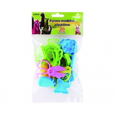Forme modelat plastilina 23 piese ecada ECADA imagine 2022 depozituldepapetarie.ro