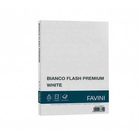 Carton A4 alb neted pentru carti de vizita 300g/mp Rismaluce X 100coli Favini