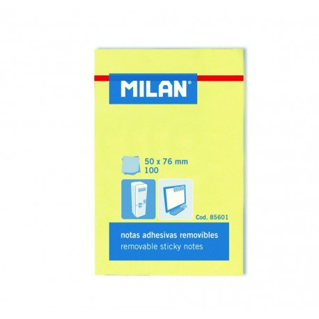 Bloc notes adeziv 50x76 galben pal
