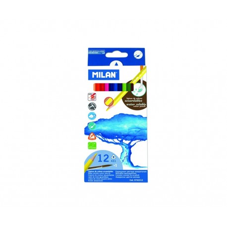 Creion color 12 acuarela milan