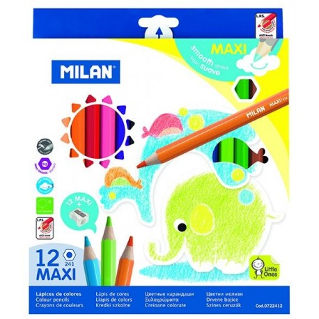 Creion color 12 maxi milan triunghiular