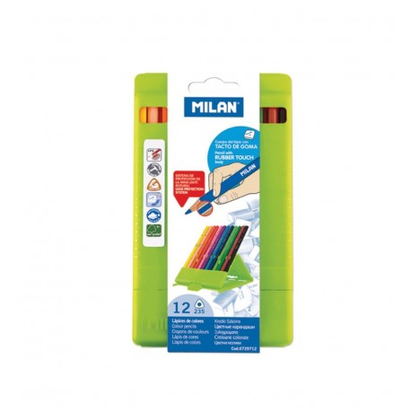 Creion color 12 milan cutie plastic Milan imagine 2022 depozituldepapetarie.ro