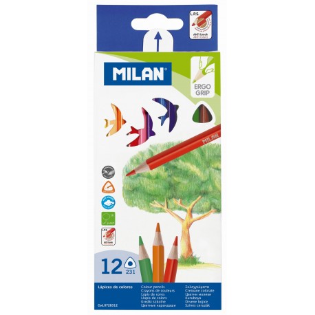 Creion color 12 triunghiular milan