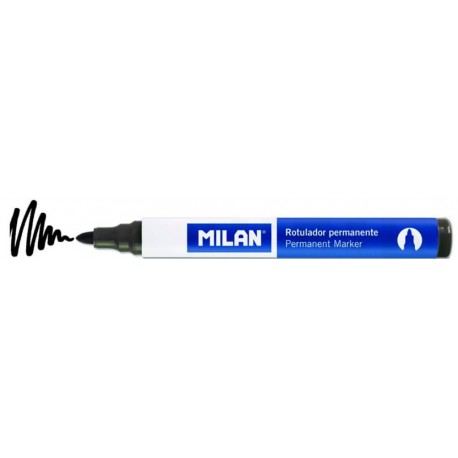 Marker permanent milan varf rotund negru