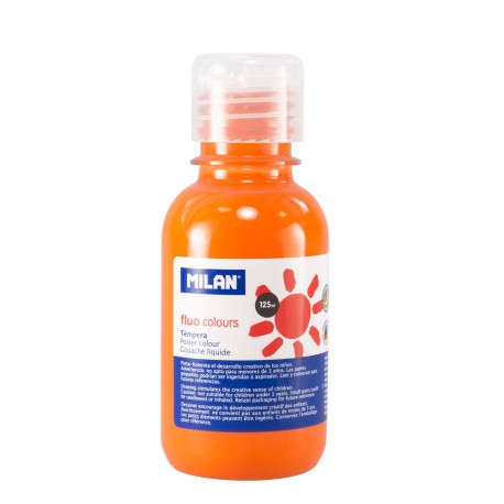 Tempera 125ml/culoare flourescenta portocaliu 034425