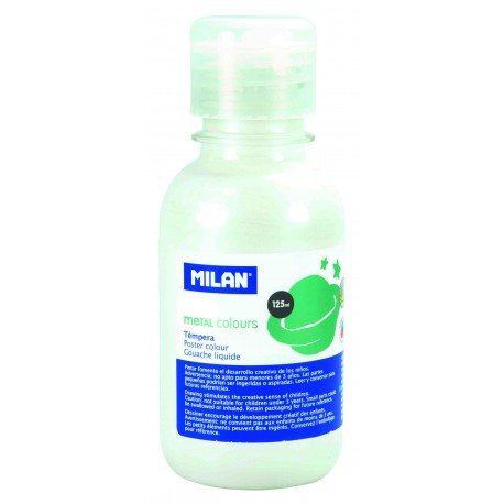 Tempera 125ml/culoare metalizata alb 033410