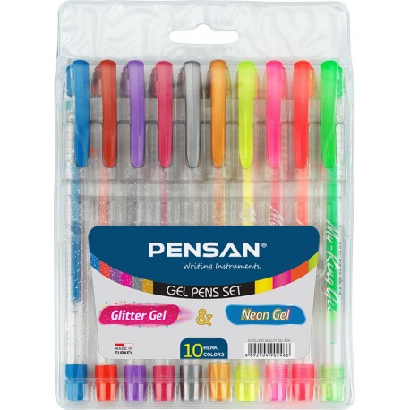 Pix pensan gel my king glitter+neon set 10