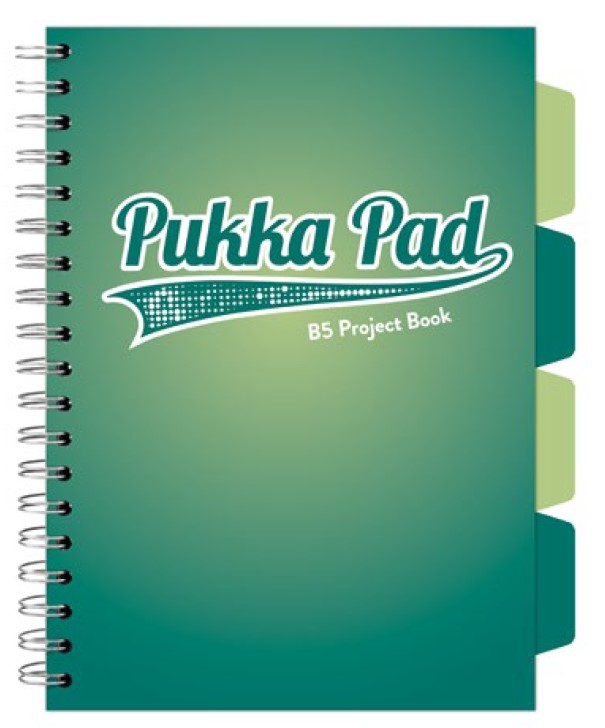 Caiet cu spirala si separatoare Pukka Pad Project Book  format B5  matematica  hartie 80g  3103(DL)-WPC