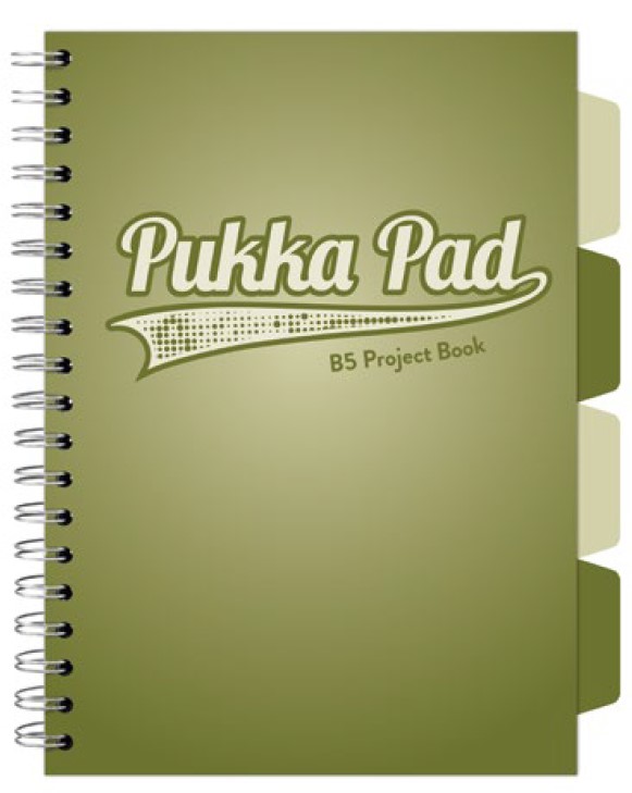 Caiet cu spirala si separatoare Pukka Pad Project Book  format B5  matematica  hartie 80g  3105(OE)-WPC