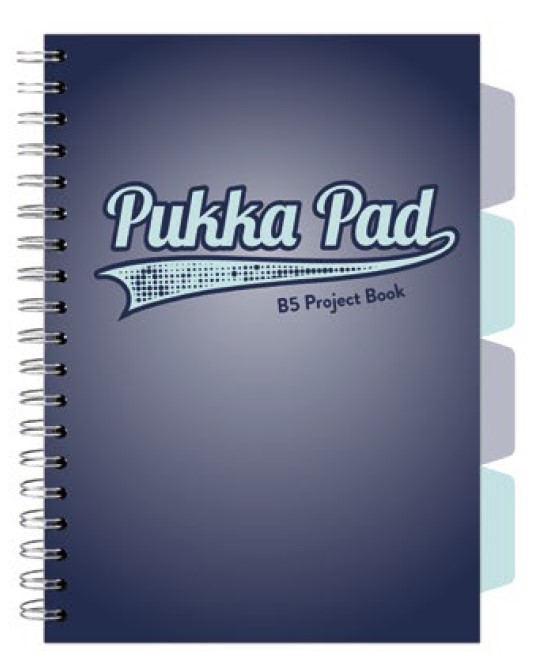 Caiet cu spirala si separatoare Pukka Pad Project Book  format B5  matematica  hartie 80g  3108(NY)-WPC