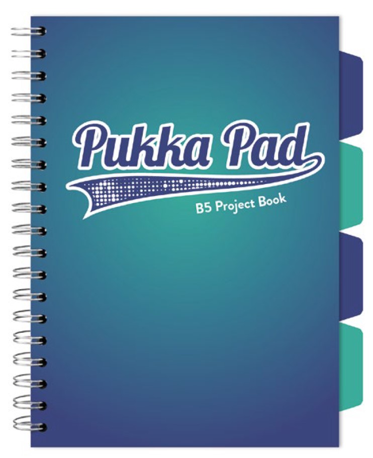 Caiet cu spirala si separatoare Pukka Pad Project Book  format B5  matematica  hartie 80g  3110(BE)-WPC