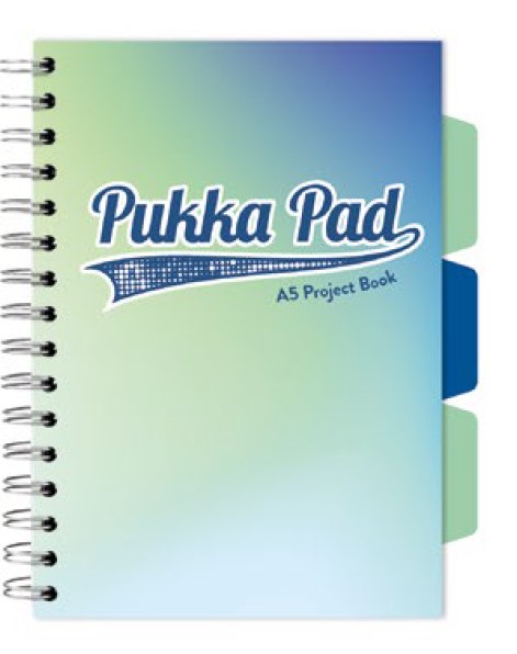 Caiet cu spirala si separatoare Pukka Pad Project Book  format A5  matematica  hartie 80g  3117(SM)-WPC
