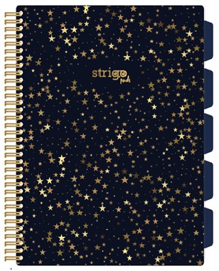 Caiet cu spirala si separatoare  STRIGO PADS Project Book STARS   A4  Matematica  PADS006
