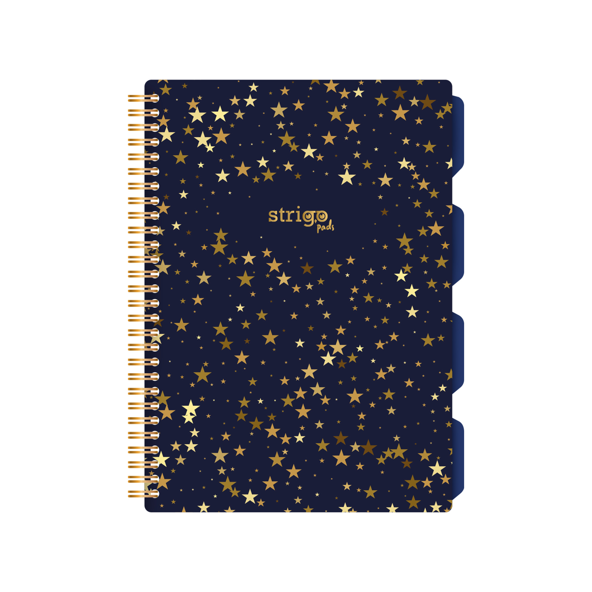 Caiet cu spirala si separatoare  STRIGO PADS Project Book STARS  B5  Matematica  PADS008