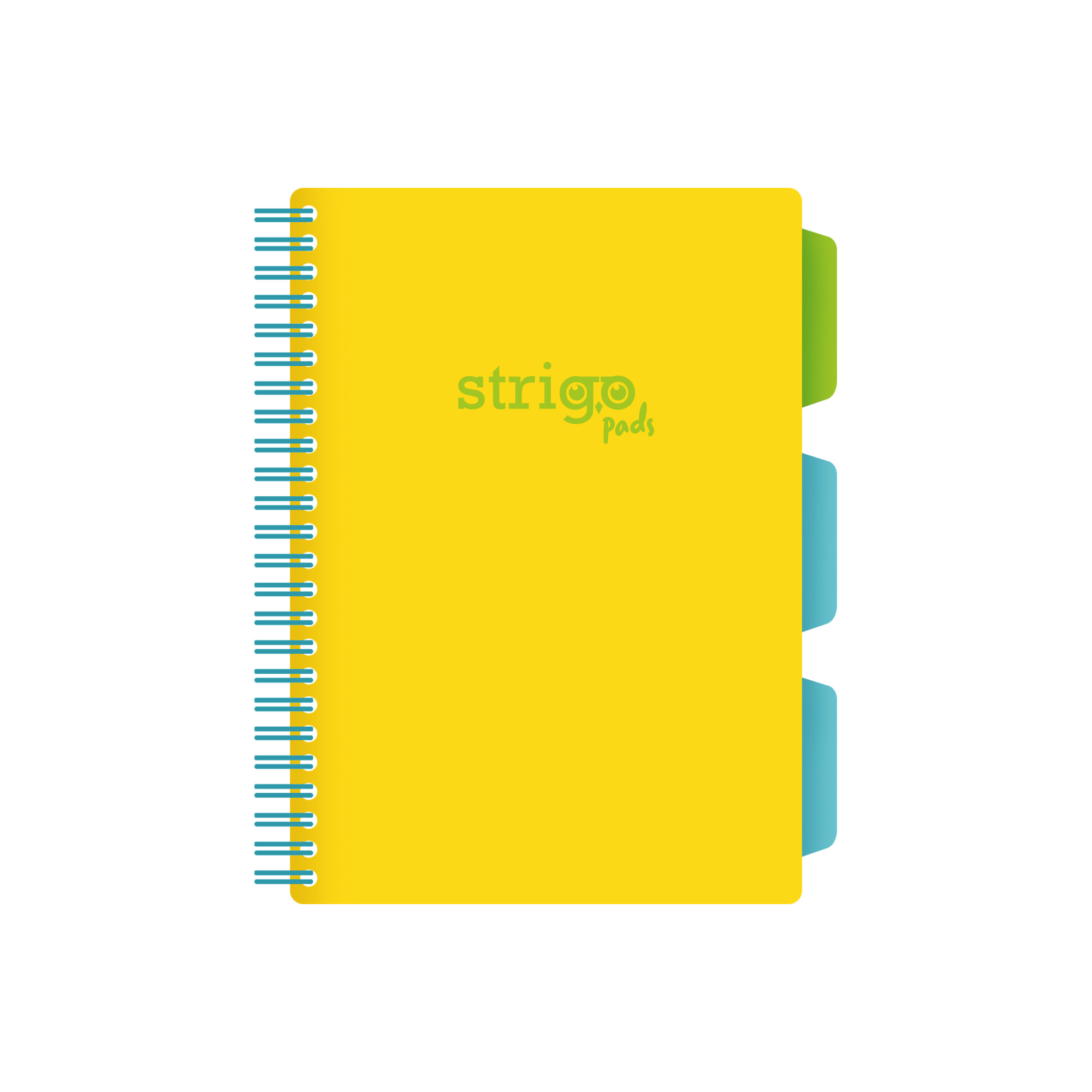 Caiet cu spirala si separatoare  STRIGO PADS Project Book Neon A5  Matematica  PADS017