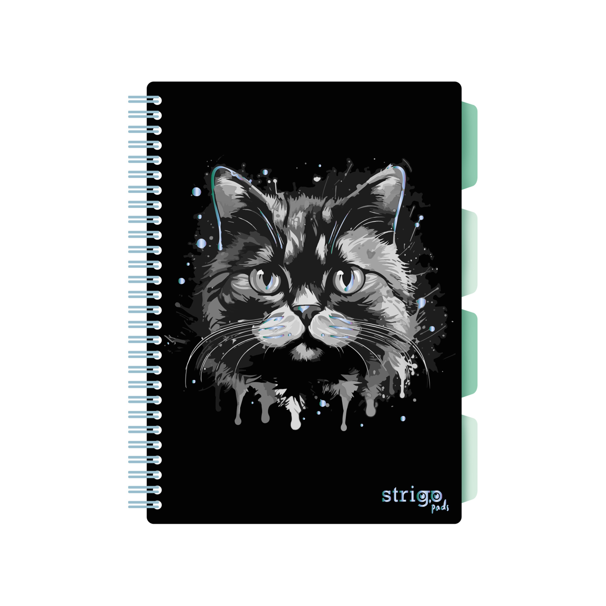 Caiet cu spirala si separatoare  STRIGO PADS Project Book PISICA  B5  Matematica  PADS023