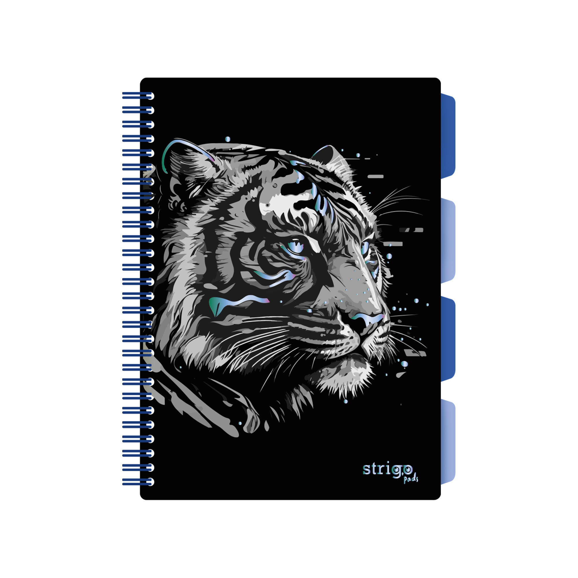 Caiet cu spirala si separatoare  STRIGO PADS Project Book TIGRU  B5  Matematica  PADS024