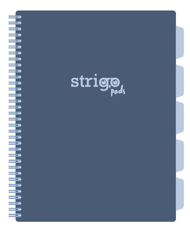 Caiet cu spirala si separatoare  STRIGO PADS Project Book Pastel A4  Matematica  PADS033