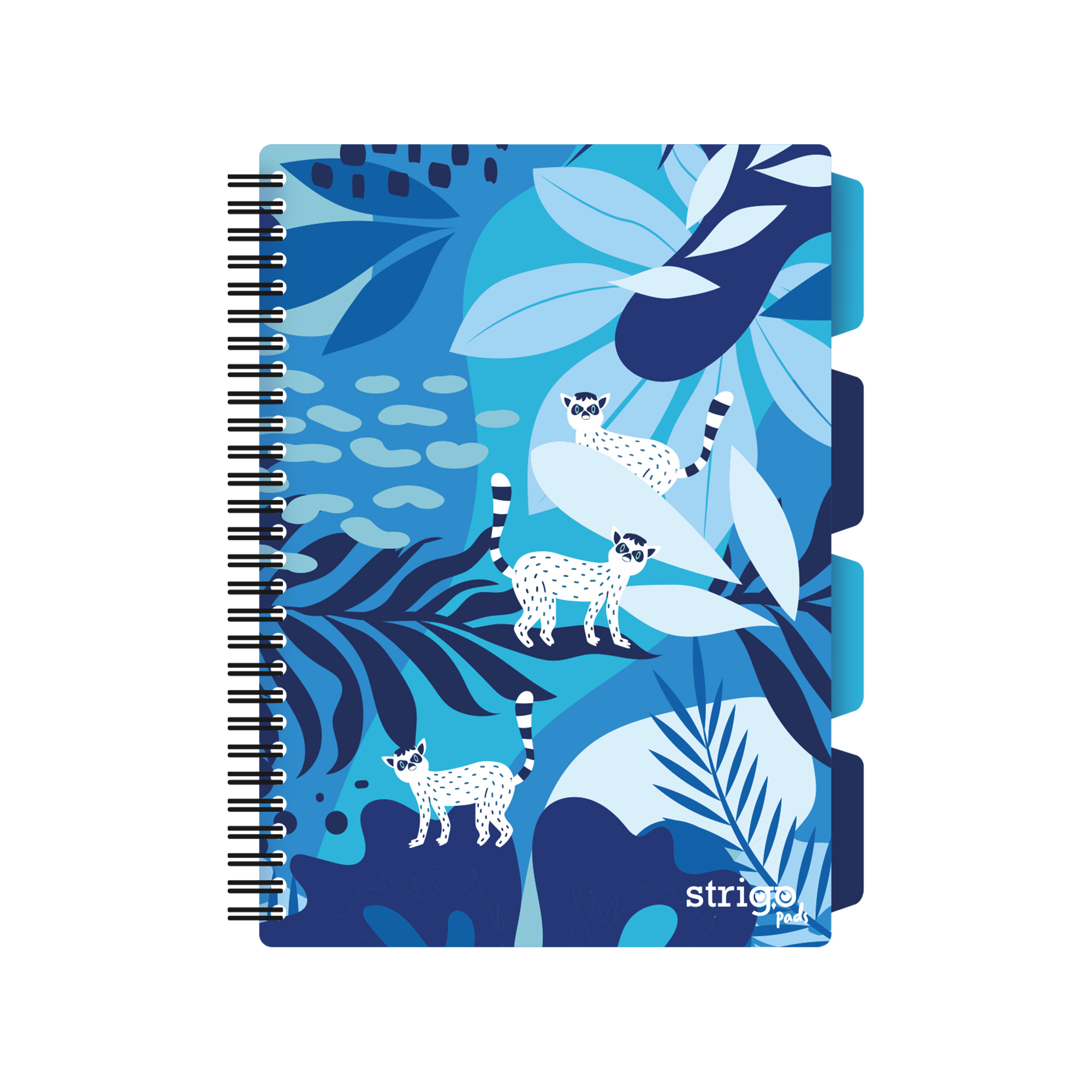 Caiet cu spirala si separatoare  STRIGO PADS Project Book Jungle B5  Matematica  PADS039