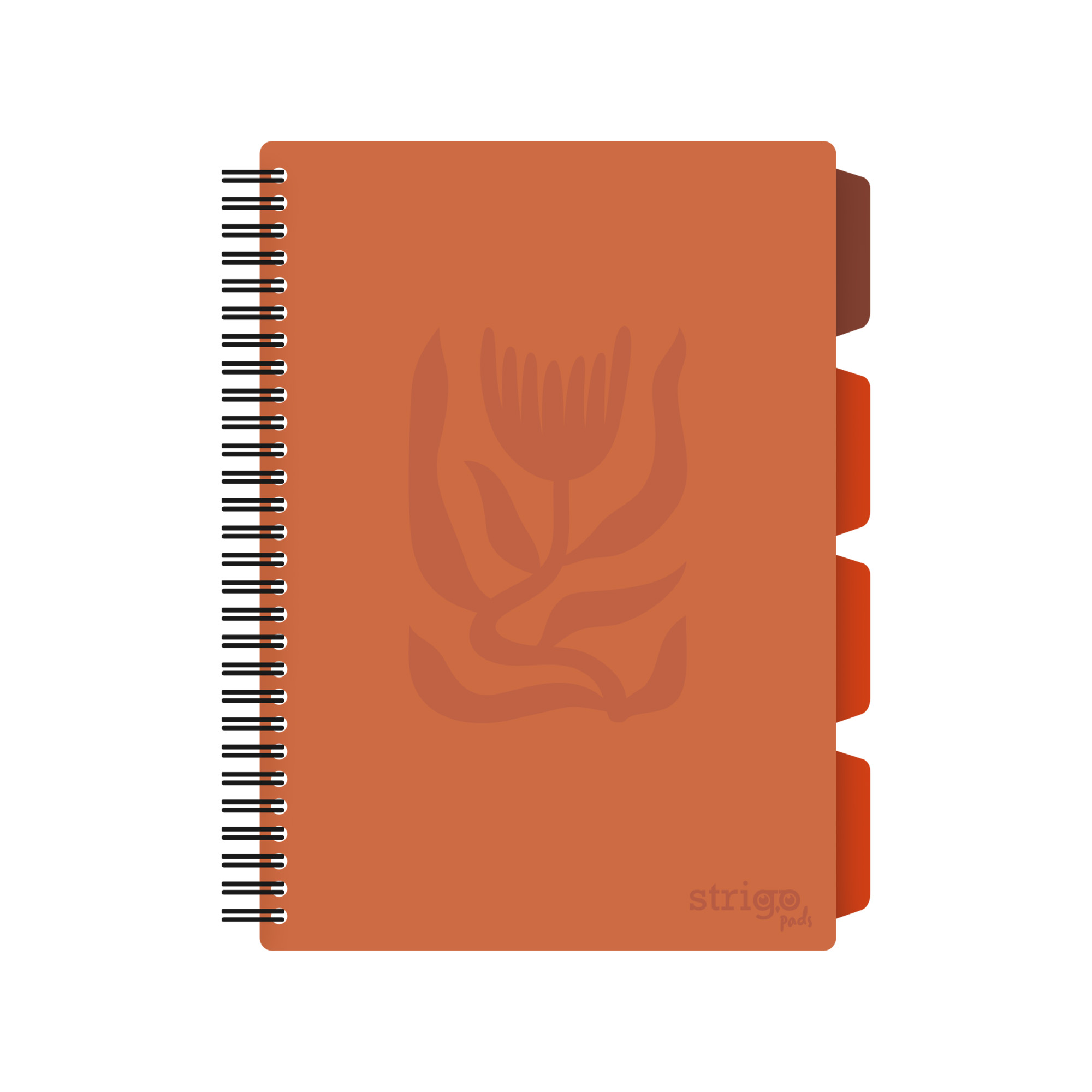 Caiet cu spirala si separatoare  STRIGO PADS Project Book Floral B5  Matematica  PADS046