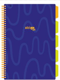 Caiet cu spirala si separatoare  STRIGO PADS Project Book Neon  A4  Dictando  PADS081