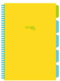 Caiet cu spirala si separatoare  STRIGO PADS Project Book Neon  A4  Dictando  PADS083