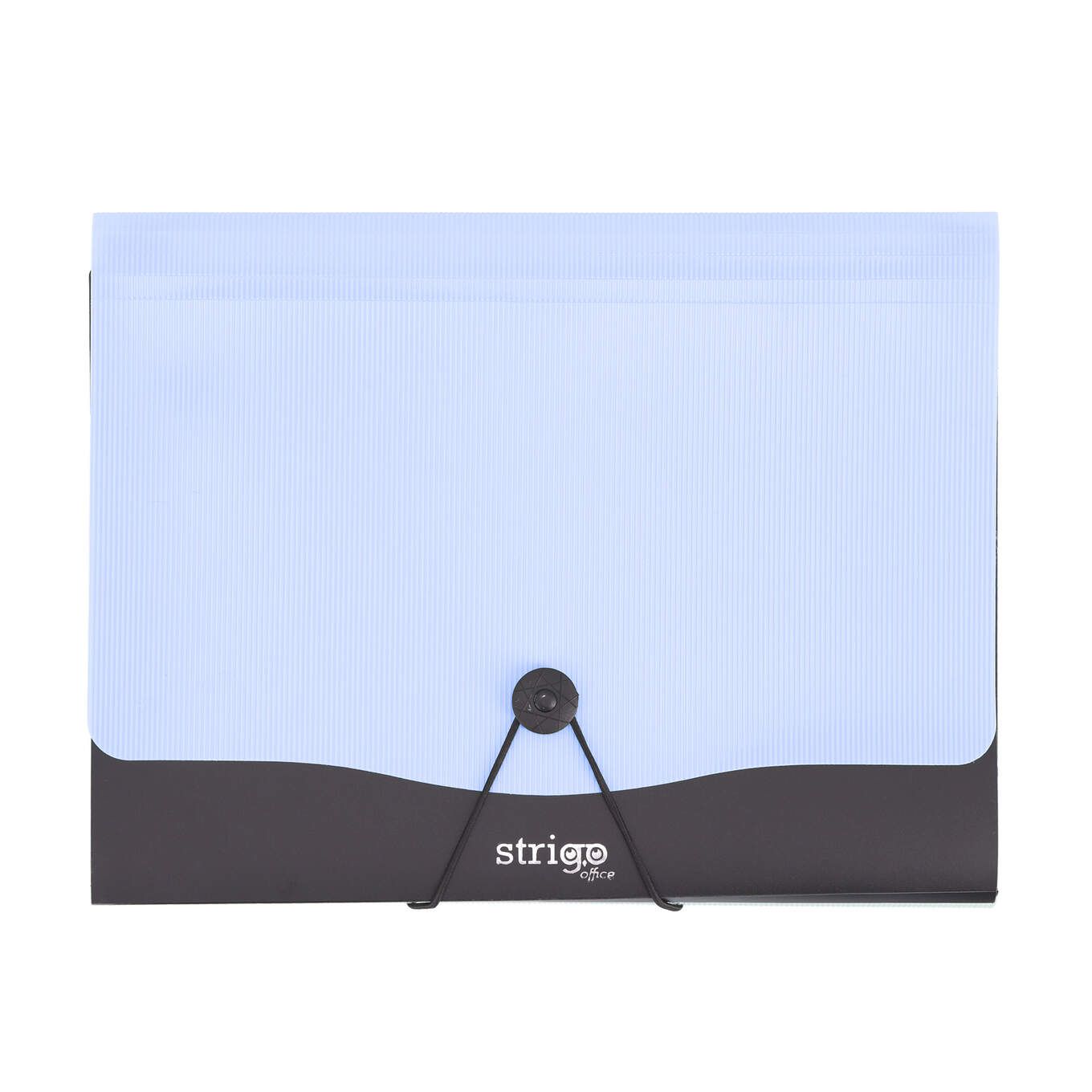 Mapa Strigo PP  A4  13 compartimente  inchidere cu elastic  clips metalic  albastru SF049