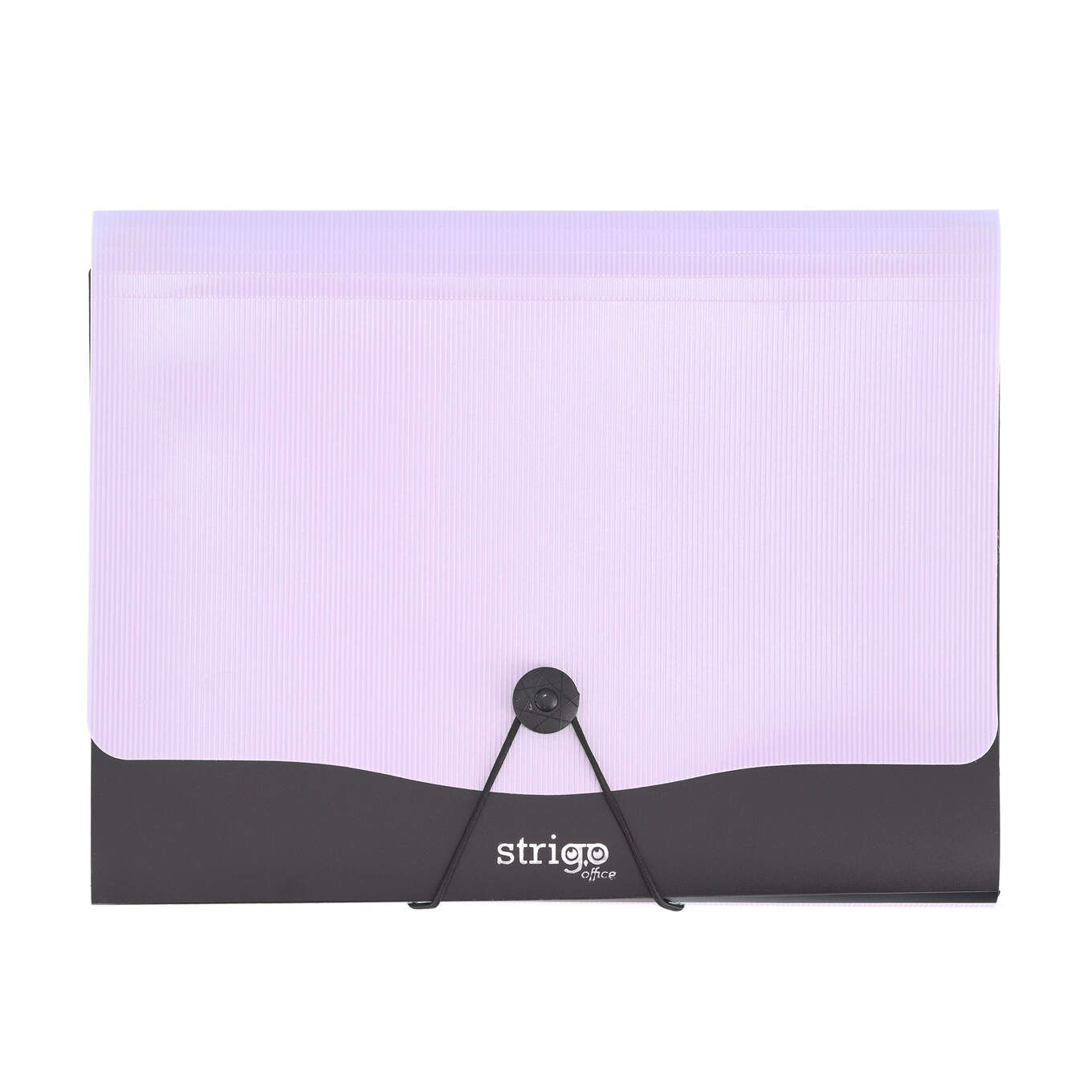 Mapa Strigo PP  A4  13 compartimente  inchidere cu elastic  clips metalic  mov SF050