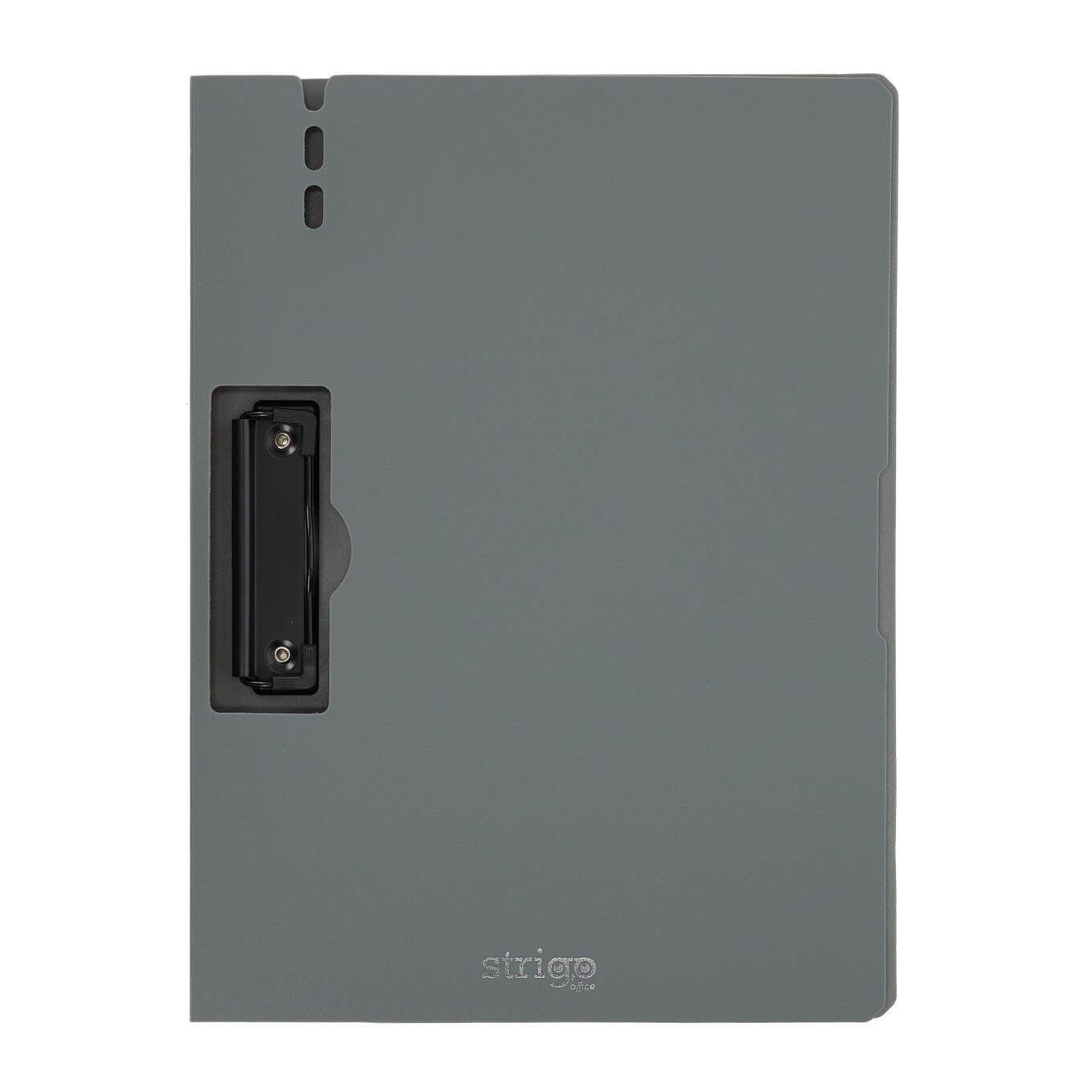Clipboard Strigo vertical A4 cu clip metalic lateral  suport stilou  gri SF059