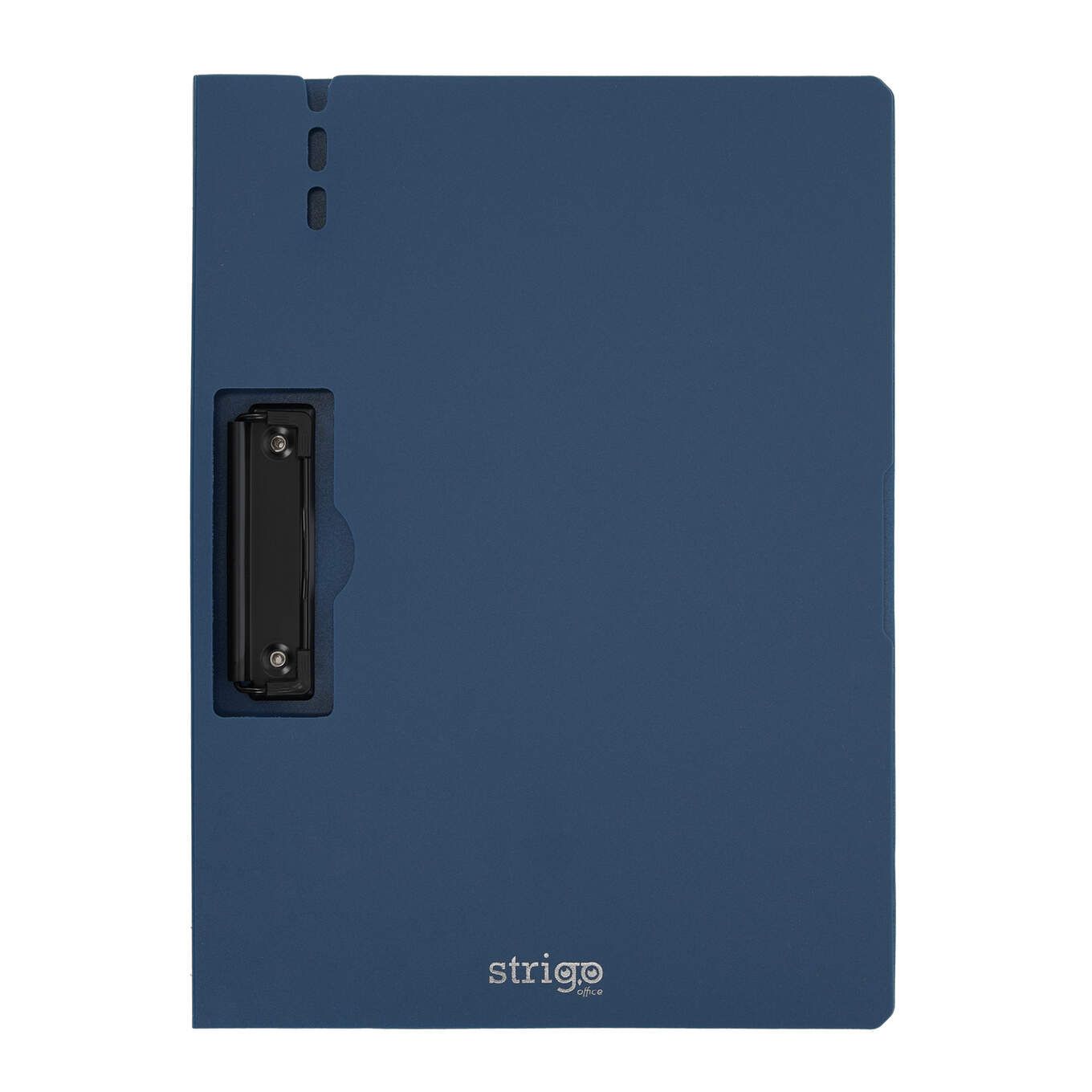 Clipboard Strigo vertical A4 cu clip metalic lateral  suport stilou  albastru marin SF060