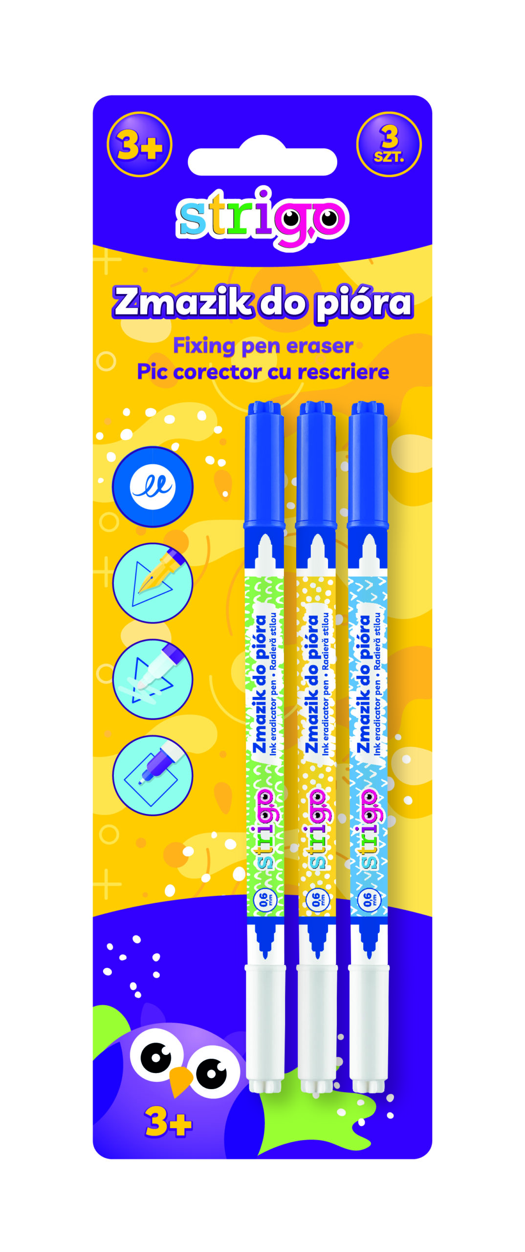 Blister Pic Strigo  corector pentru cerneala  cu rescriere  SSC173X3