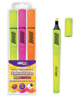 Evidentiatoare Strigo triunghiulare  pastel  3 culori   3mm  varf tesit SSC351